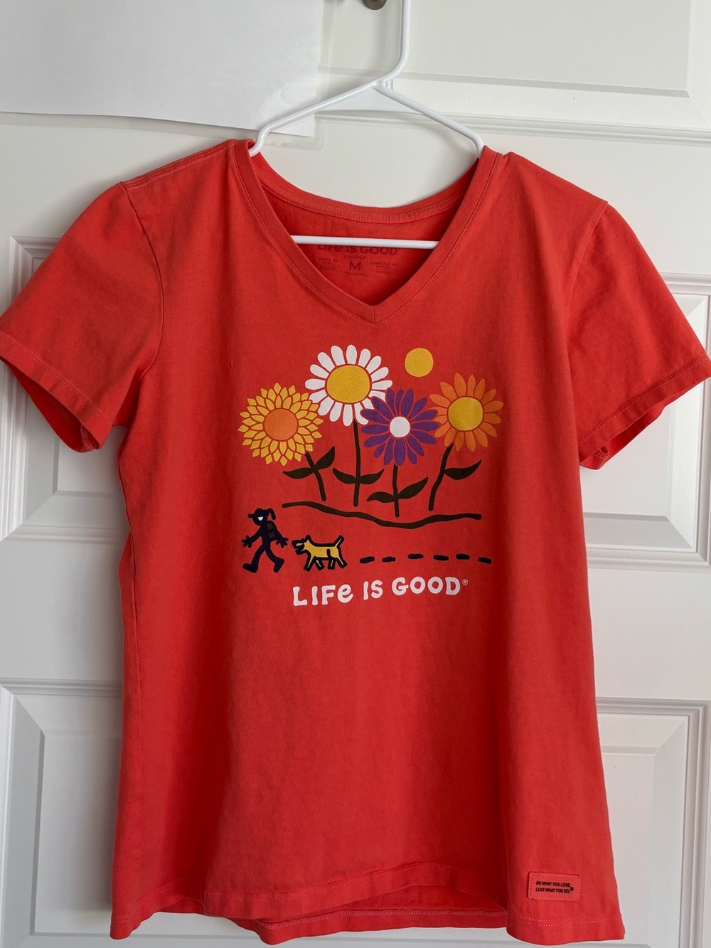 Life Is Good Women’s Floral Graphic T-Shirt – Size Medium